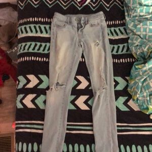 Light wash ripped jeans